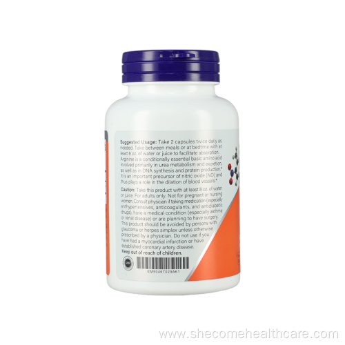 Nitric Oxide Precursor Amino Acid L-Arginine capsules
